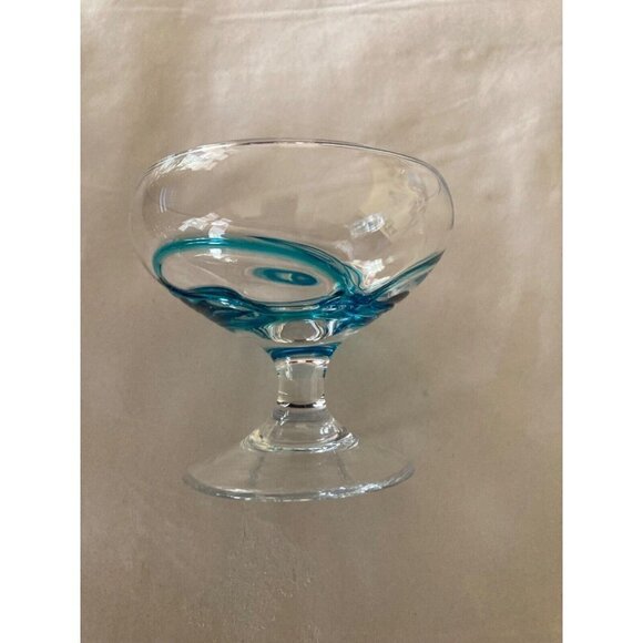 Set of 6 Sherbet, Dessert Coloured Swirl Glasses. perhaps Pier One - Picture 7 of 11